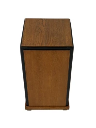 1930s Art Deco Modernist Pedestal in Oak with Black Lacquer